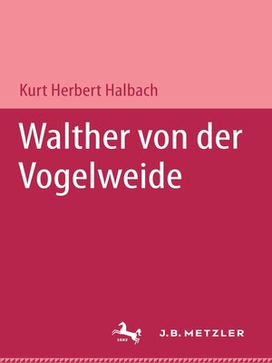 cover image of Walther von der Vogelweide